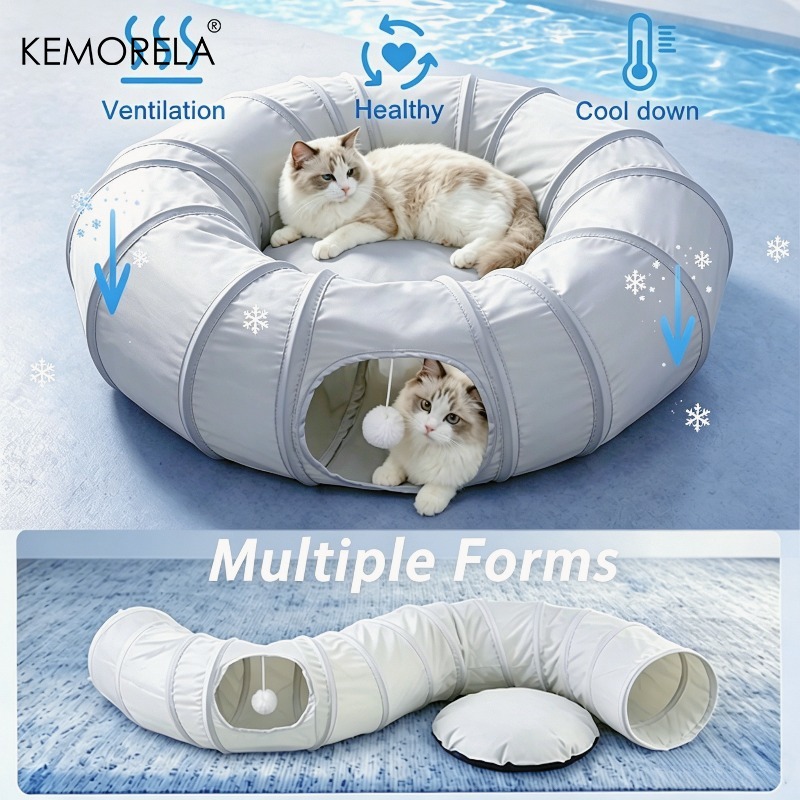 Cat Tunnel Toy - KEMORELA Yazlık Serinletici Kedi Tüneli Tüpü