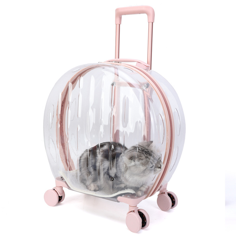 Pet Stroller Carrier - Pet Kedi Köpek Çantası Arabası Kutusu