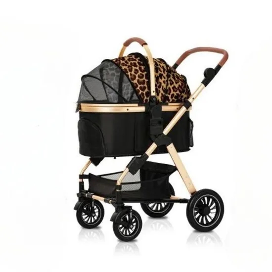 Pet Stroller Carrier - Lüks 3'ü 1 Arada Alüminyum Alaşımlı