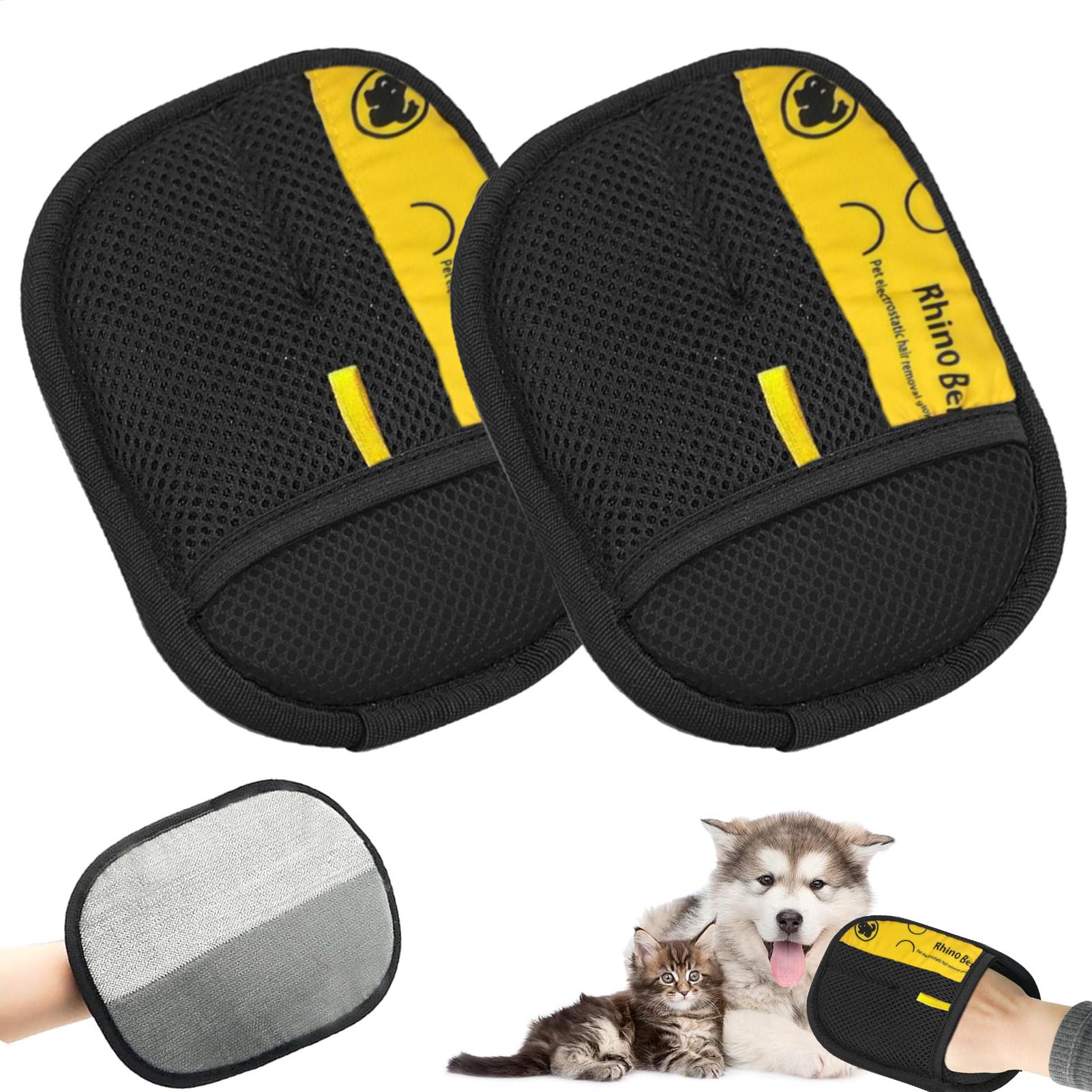 Pet Grooming Glove - 1 Çift Statik Tüy Alma Eldiveni
