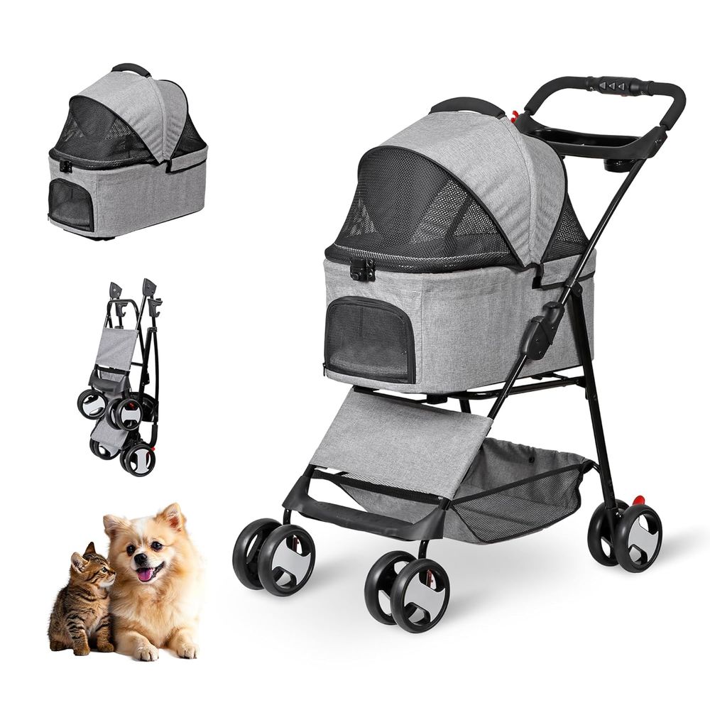 Pet Stroller Carrier - 4 Tekerlekli Evcil Hayvan Arabası Köpek