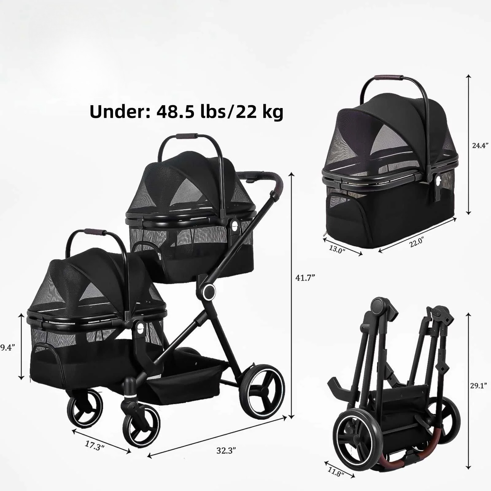 Çift Katmanlı Kiraz Çiçeği Pem - Pet Stroller Carrier incelemesi ve fiyatı