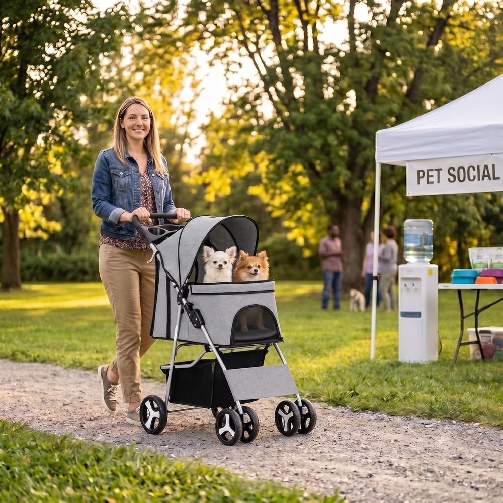 Evcil Hayvan Arabası, 4 Tekerl - Pet Stroller Carrier incelemesi ve fiyatı