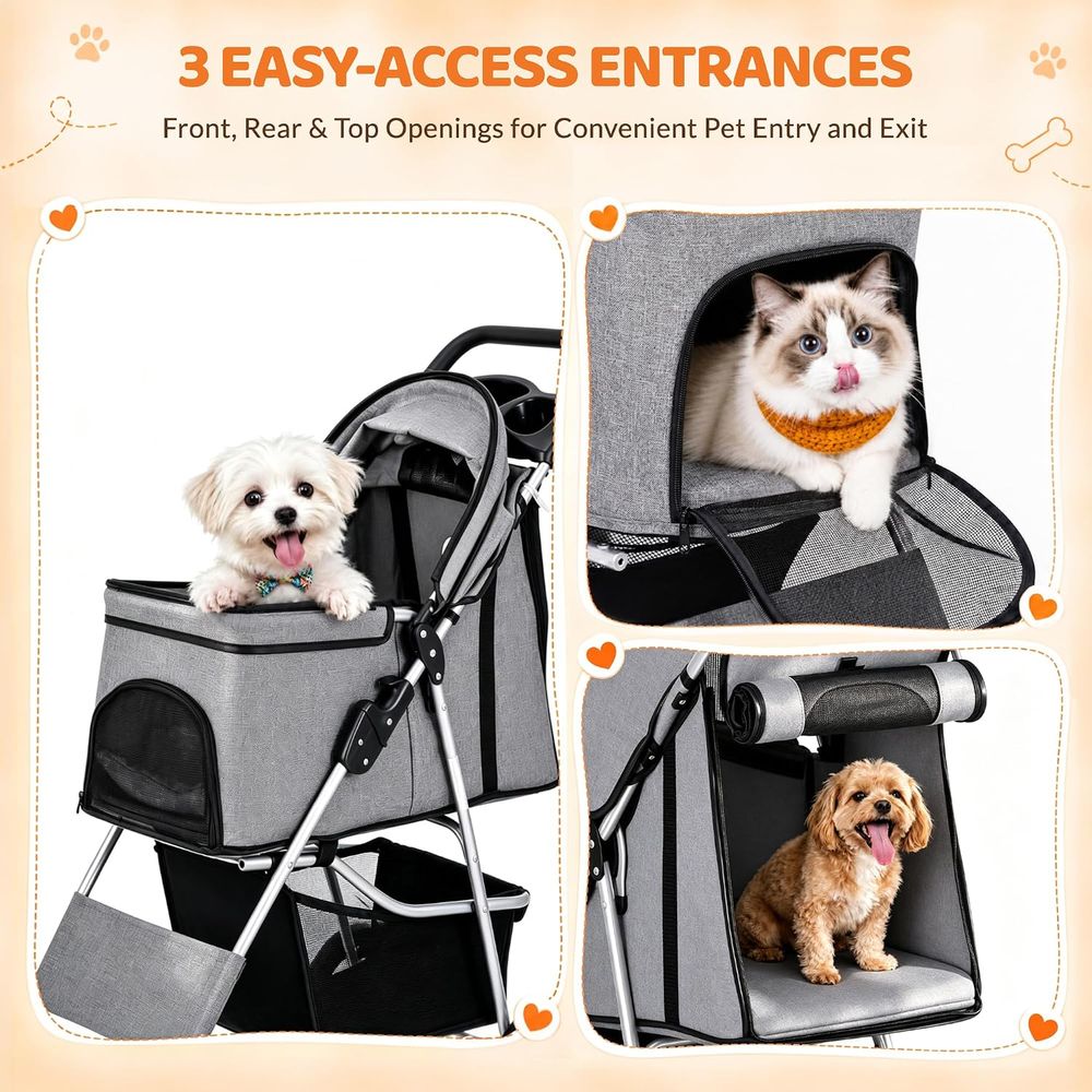Evcil Hayvan Arabası, 4 Tekerl - Pet Stroller Carrier incelemesi ve fiyatı