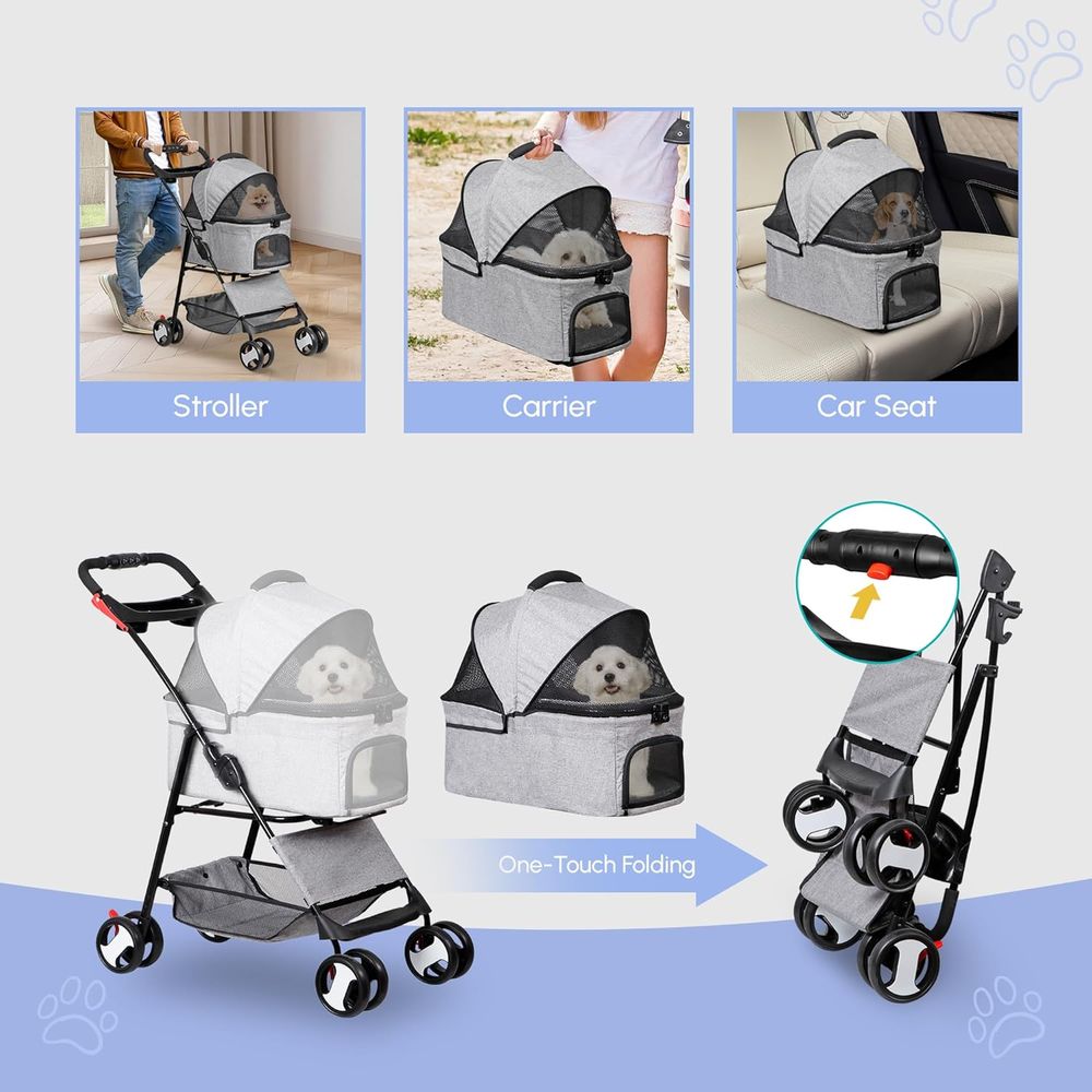 4 Tekerlekli Evcil Hayvan Arab - Pet Stroller Carrier incelemesi ve fiyatı