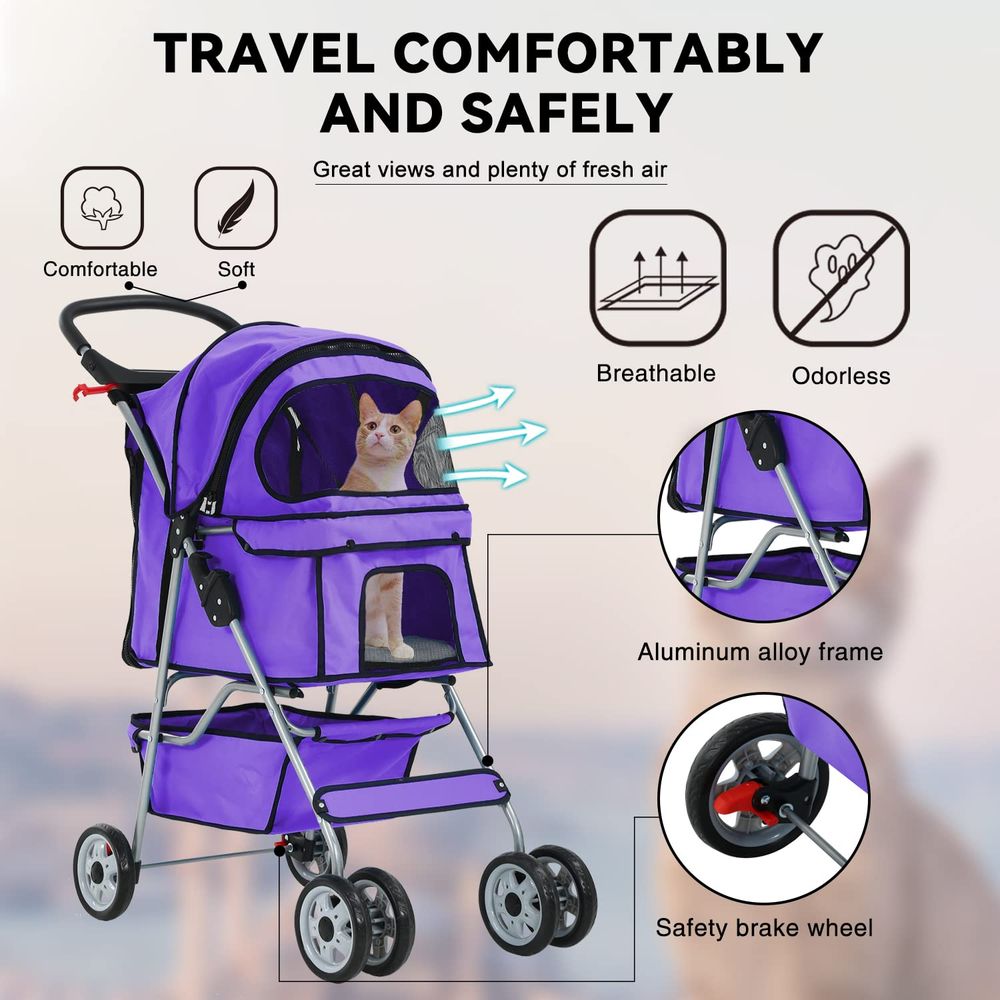 Tekerlekli Kedi Arabası, Evcil - Pet Stroller Carrier incelemesi ve fiyatı